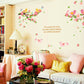 Bird language fragrance fifth generation removable wall sticker PVC transparent film