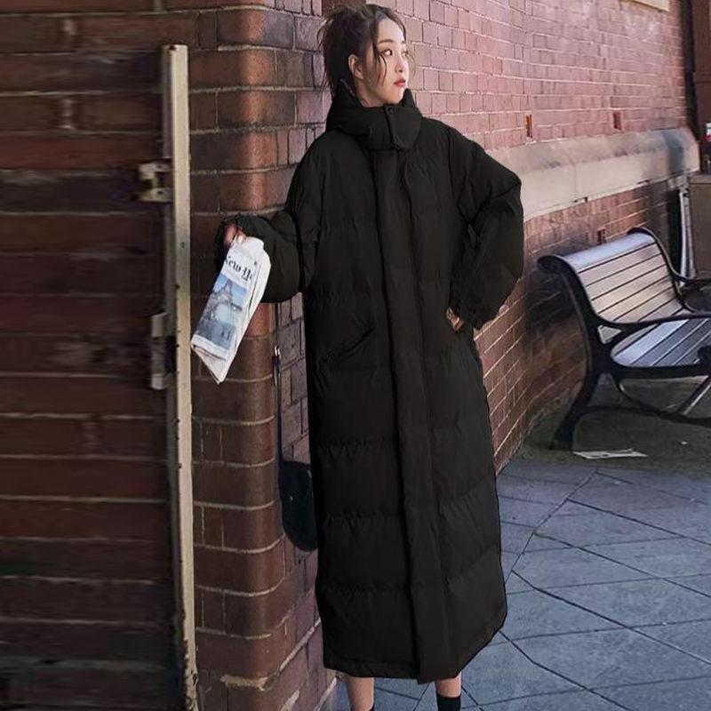 Women's Mid-length Cotton-padded Jacket Over-knee Loose Bread Coat Cotton-padded Jacket