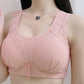 Spring and Summer Ice Silk Holes Hollow Breathable Comfortable Anti-glare No Steel Ring Gathered and Collected Female Underwear Bra