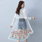 Women's Ethnic Style Loose Outer Chiffon Cardigan Thin Beach Mid-calf Length Long Sleeve Embroidered Cardigan