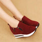 Women's Cotton Shoes Women's Shoes Mid-heel Cloth Cover Polyurethane Single Shoes Trendy and Durable
