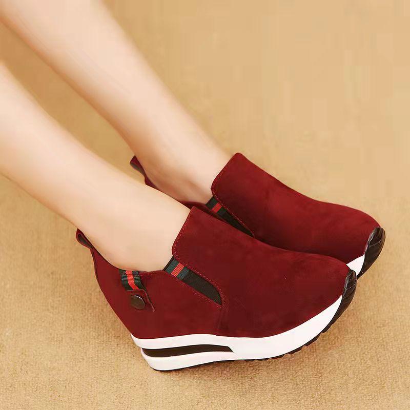 Women's Cotton Shoes Women's Shoes Mid-heel Cloth Cover Polyurethane Single Shoes Trendy and Durable