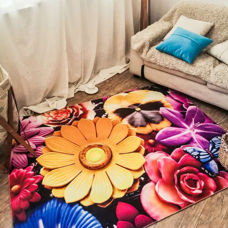 3D Modern Minimalist Style Light Luxury Carpet Abstract Nordic Living Room Bedroom Bedside Cartoon Floor Mat