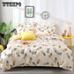 WTEMPO Soft Cotton Bedding Set Banana Leaf Duvet Cover Set Bed Linen King/Queen/Full/Double/Twin