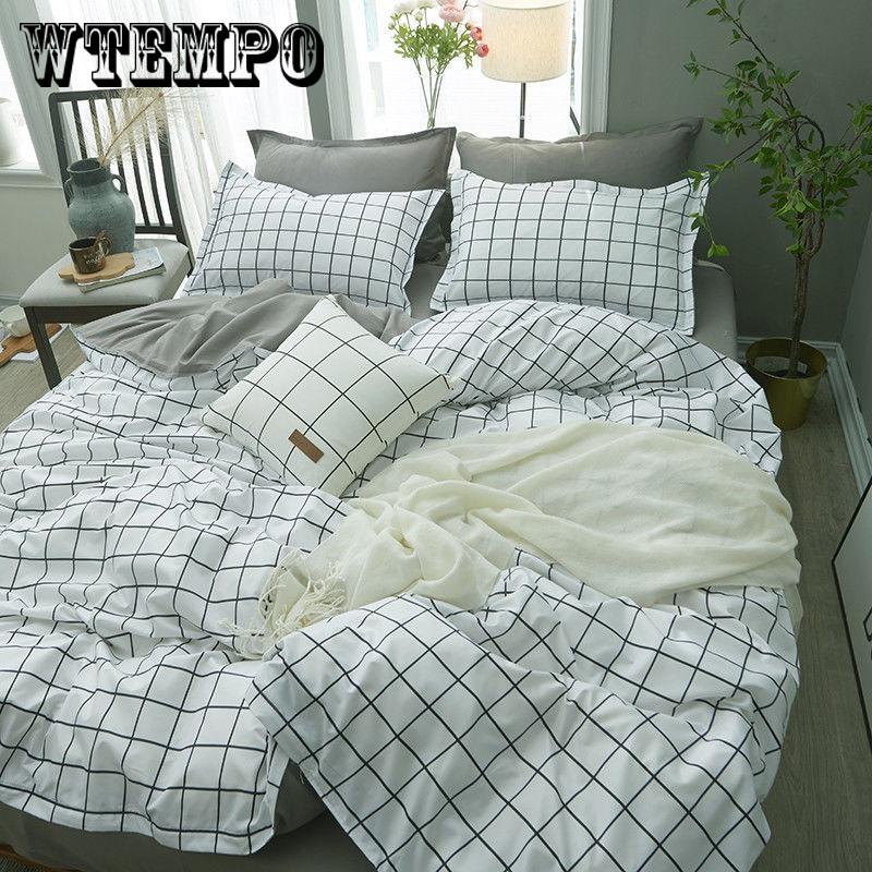 4Pcs Concise Bedding Set Duvet Cover Sets Linen Bed Sets Rose Include Bed Sheet