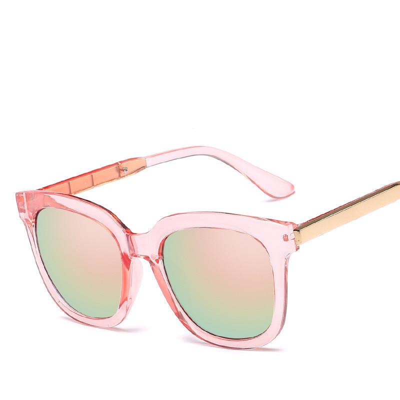 fashion brand sunglasses cat eye pink sunglasses woman shades mirror female square sun glasses for w
