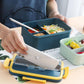 Wheat Straw Insulated Lunch Box Student Three-grid Japanese-style Lunch Box Female Portable Microwave Oven Fresh-keeping Office Worker Lunch Box