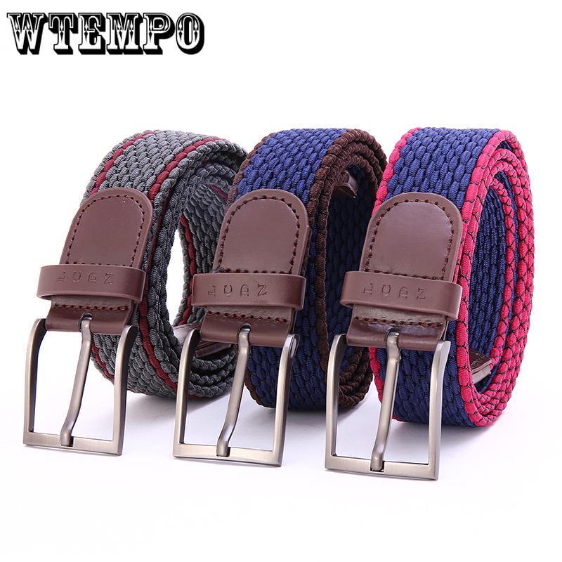 Men /women Belt High Quality Nylon Braided Elastic Belt  Outdoor Sport Simple Practical