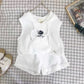 Two-piece Children's Boys Summer Suit Sleeveless Hooded Shorts Girl Suit for 2-8 Years
