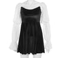 Women's Dress Autumn Korean Fleece Stitching Princess Skirt Ins Tide Clothing Ladies Girls Dress