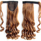 24" Long Wavy Wrap Around Clip In Ponytail Hair Extension Synthetic Natural Wave Pony Tail Fake Hair