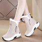 Thick-soled Snow Boots Women's Winter All-match Inner Heightening Women's Shoes Plus Velvet Martin Boots Warm Boots