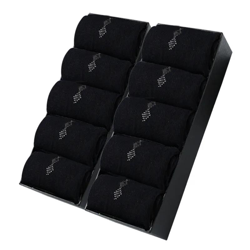 10 Pairs of Medium Tube Socks Men's Winter Printing Anti-penetration and Deodorant Cotton Socks Business Men's Socks