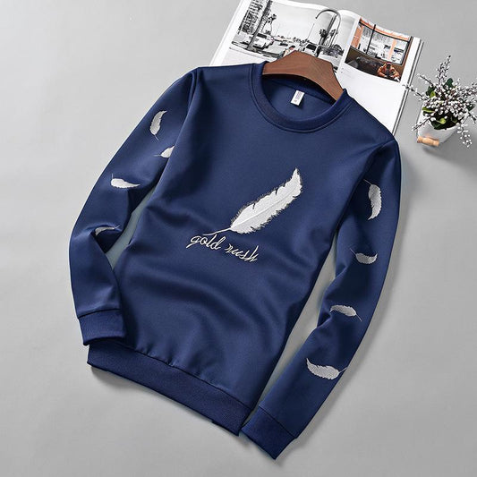 Autumn and Winter Fashion Casual Men's O-neck Long-sleeved Sweatshirt Comfortable Top