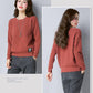 Spring and Autumn Round Neck Knit Bottoming Shirt Pullover Short Loose Top Fashion All-match Female Sweater