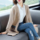 Spring and Autumn Mid-length Knitted Sweater Cardigan Loose All-match Jacket Simple Embroidered Female Jacket