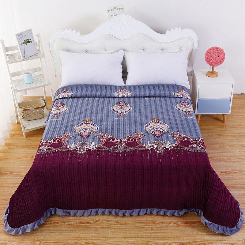 Non-slip Thick Blanket Crystal Velvet Double-sided Fleece Blanket Twin Queen King Size