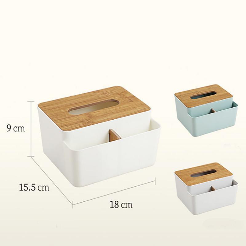 Wooden Simple Multifunctional Tissue Box Home Living Room Kitchen Bedroom Remote Control Drawer Desktop Storage Box