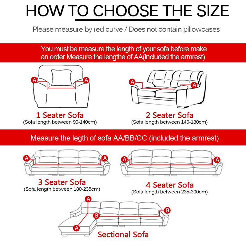 Elastic Stretch Sofa Cover for Living Room Sof Slipcover Couch Covers for Universal Sofas  Sectional L Shaped Slipcover  1/2/3/4 Seat