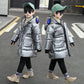 Good-looking Boys' Cotton-padded Jacket Mid-length Thick Winter Clothing Fashion Medium-and-large Children's Down Cotton Jacket
