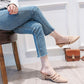 Summer Lazy Casual Fashion Thick Heel Sandals and Slippers Female Pointed Toe Korean Style Slope with Social Wear