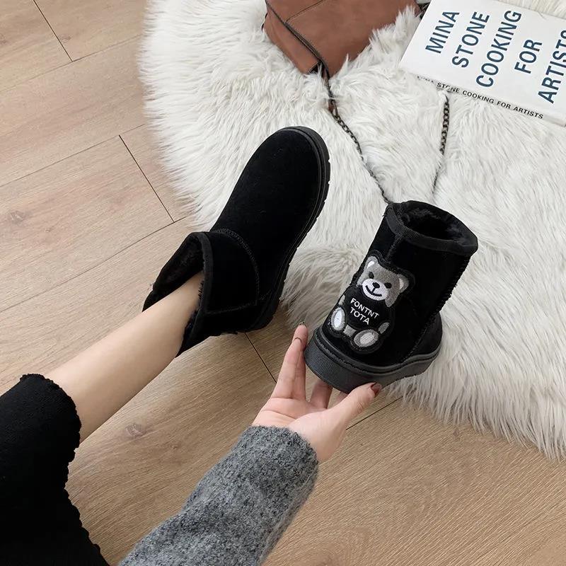 Winter Short Tube Snow Boots Women Plus Velvet Thick Korean Version of All-match Warm Cotton Shoes