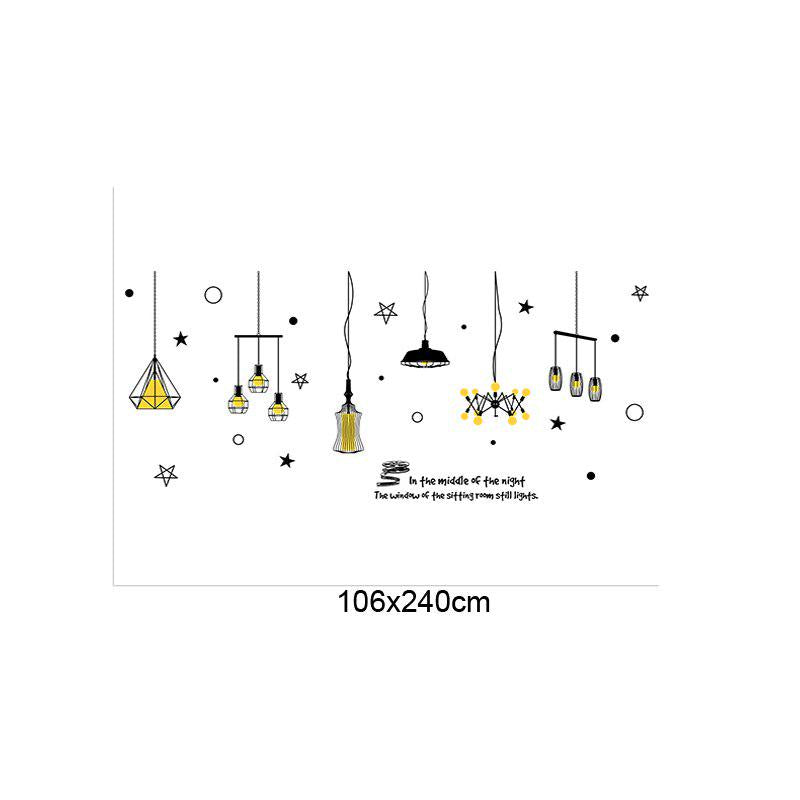 [Wall sticker ]Ceiling Lamp Wall Stickers For Kids Rooms Living Room Bedroom Kitchen Bathroom Art De