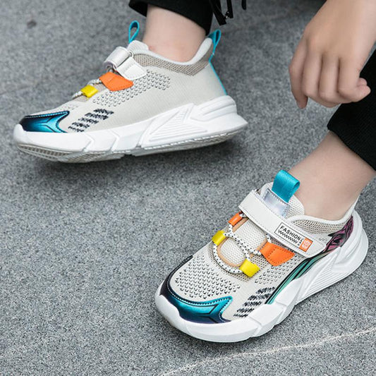 Children's Shoes Kids Spring and Summer Children's Sneakers Single Mesh Small Boys Running Big Children's Breathable Mesh Surface