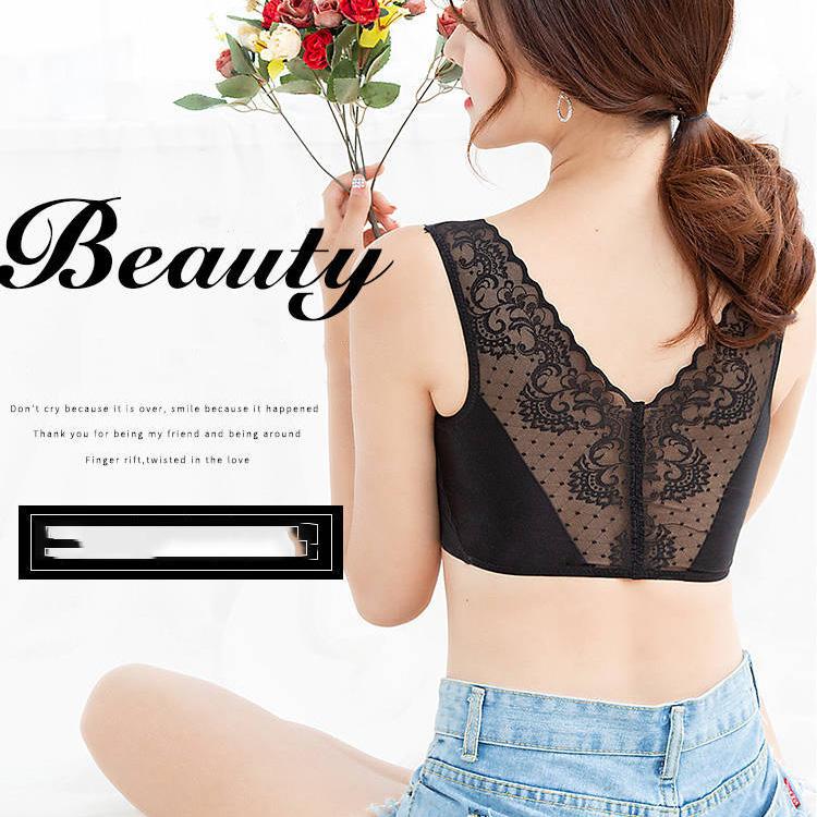 lace Natural Latex Women Sport Bra Large Size Underwear Women No Rims Gather Sports Vest Sleep Bra Anti-sagging Soft comfortable