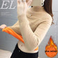Fall/Winter Women Plus Velvet High-necked Sweater Short Thickened Warm Pullover Sweater Large Size Knit Jumper Bottoming Shirt