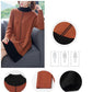 Autumn Winter High Quality Contrast Color Sweater Dress Women Knit Dress Long Loose Pullover Sweater Dress with Pockets for Inner or Outer Wear