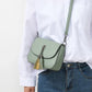 Women's Small Bag Messenger Bag Tassel Shoulder Bag Soft Leather Small Square Bag Handbag Purse