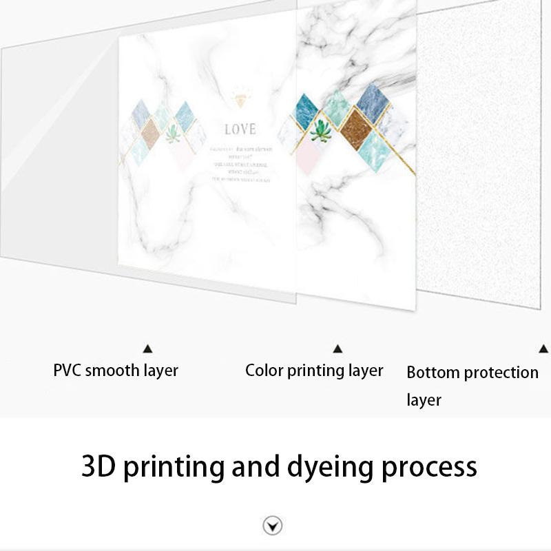 3D Three-dimensional Tablecloth Soft Glass Pvc Plastic Dining Table Coffee Table Mat Waterproof and Oil-proof Anti-scald Disposable Household