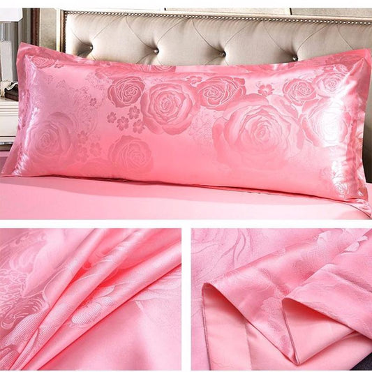 Double Pillow Couple Lengthen Plus Pillow Neck Pillow Long 1.2M Jacquard Pillow Free Pillowcase