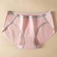 5Pcs/Set Women's Highly Elastic Large Size Causal Soft Briefs Spring and Summer Mid Waist Solid Color Seamless Cotton Panties