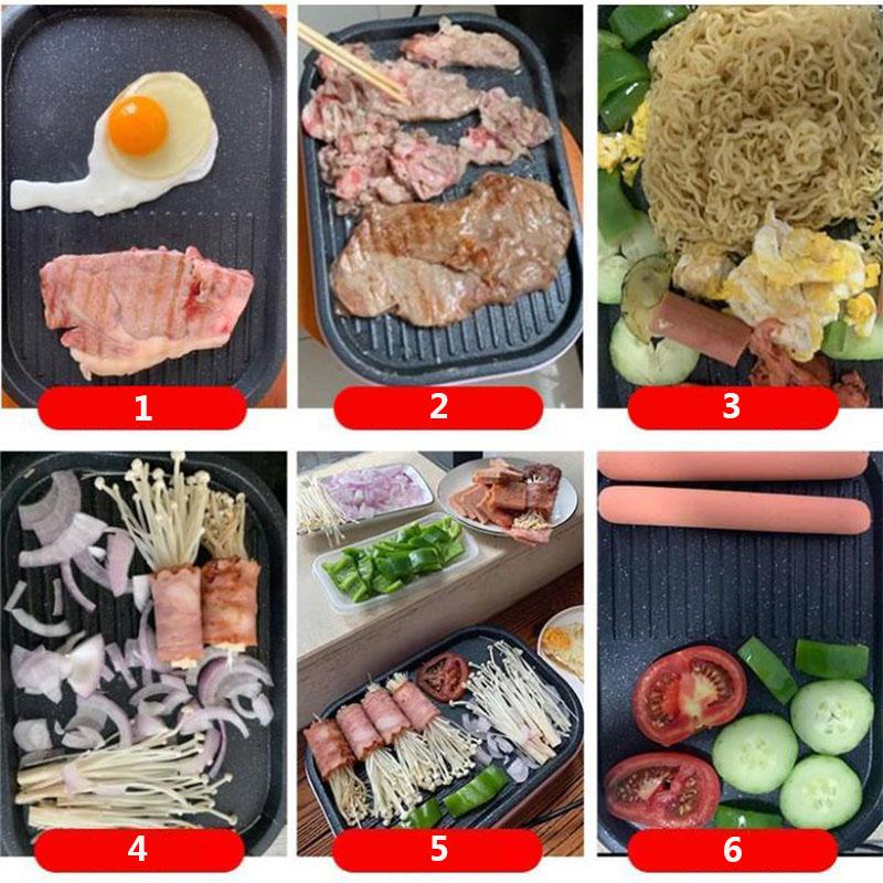 900W Electric Baking Pan Frying and Baking Machine Flat Bottom Frying Pan Kitchen Supplies for Family