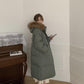 Cotton Clothes Women's Mid-length Winter Clothes Korean Version Ins Hong Kong Style Big Fur Collar Cotton Clothes Bread Clothes Tide