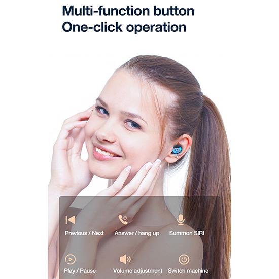 Waterproof 5.0 Earphones Bluetooth Mini HIFI TWS Earbuds Wireless Headphones Noise Reduction Headset