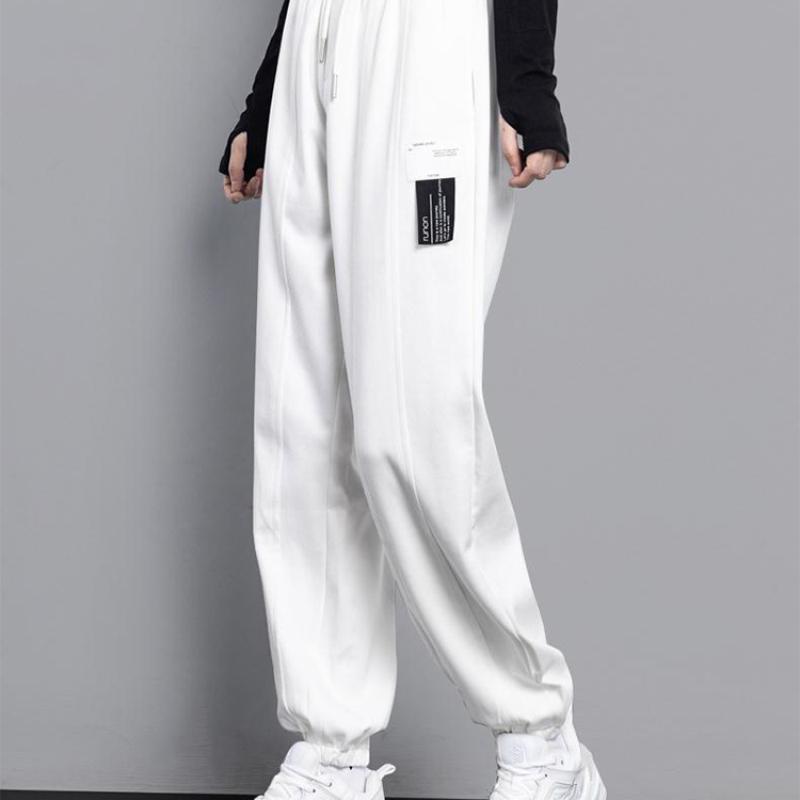 Summer Thin Sports Pants Men's and Women's Trousers Solid Color Beam Feet Ins Loose and Versatile Casual Drawstring Pants