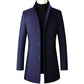 Woolen Trench Coat Winter Windbreaker Parkas Jackets Thicken Warm Plus Size Jacket and Coats Long Fashion Stand Collar Slim Men's Trench Windbreaker