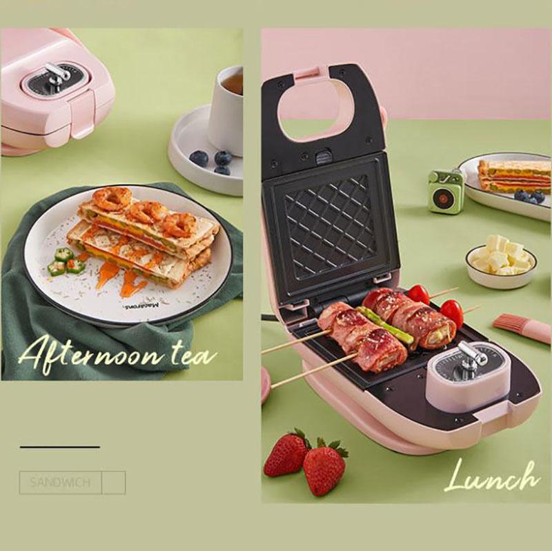 650W Breakfast Machine Set Waffle Maker Bread Maker Sandwich Making Machine  with Various Bakeware