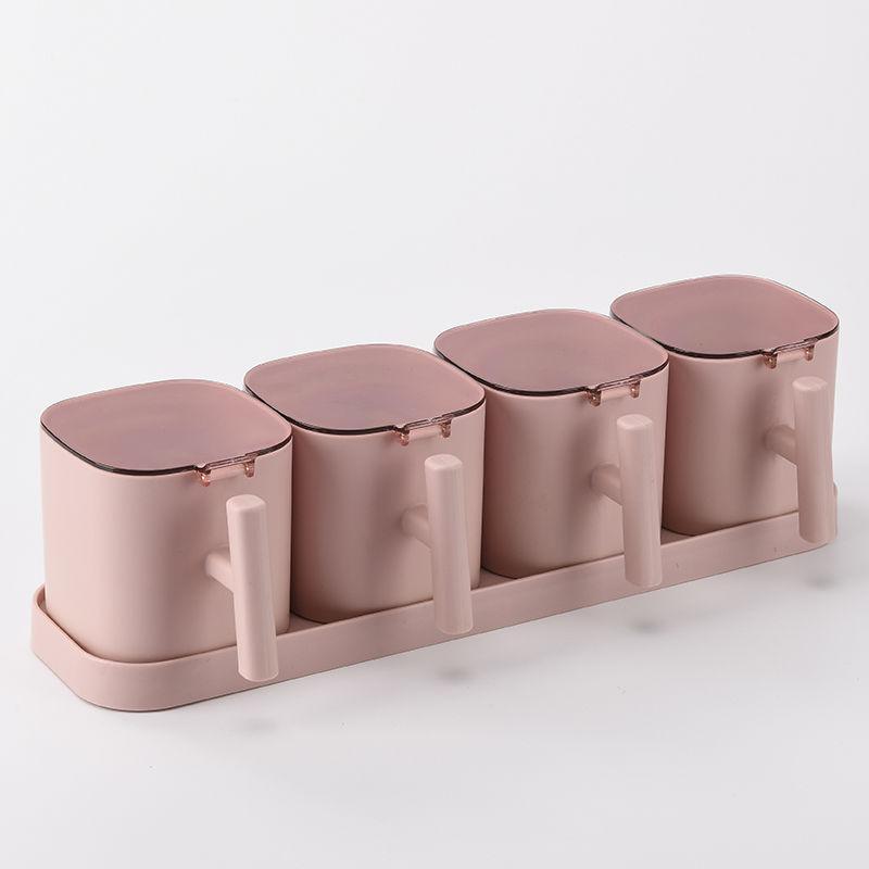 Spice Box Set Household Combination Salt Shaker Seasoning Jar Kitchen Supplies Haberdashery Storage Box with Spoon