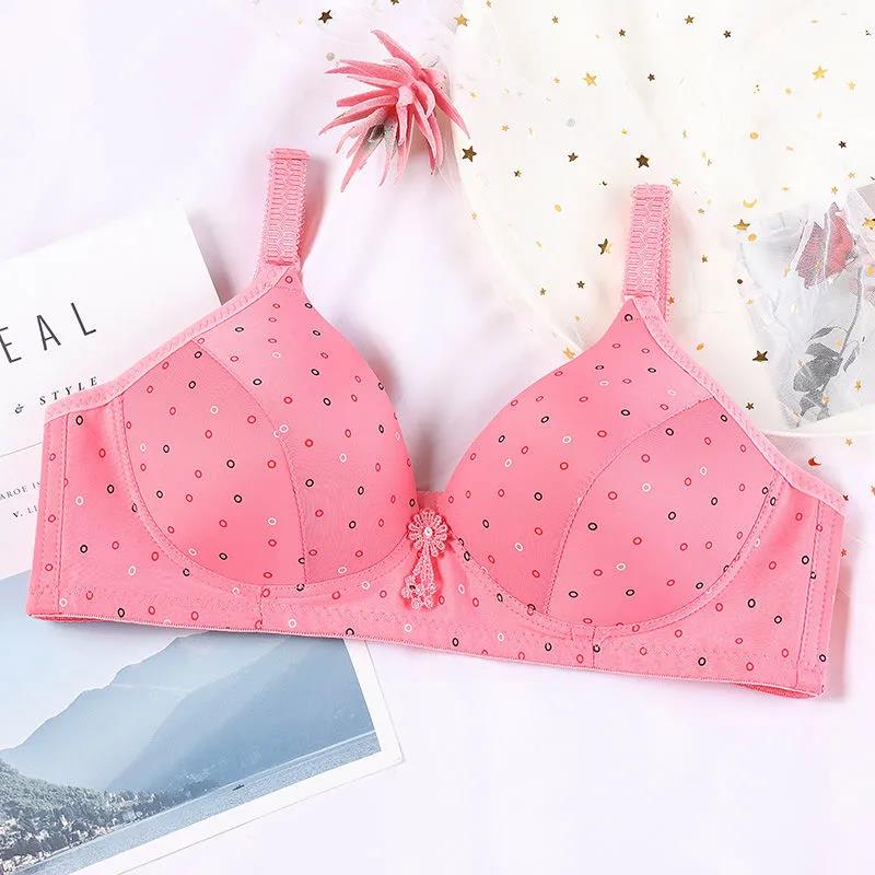 Women Large Size No Steel Ring Thin Bra Gather Sexy Fashion Seamless Cup Surface Simple Natural Comfortable Breathable Adjustable Bra