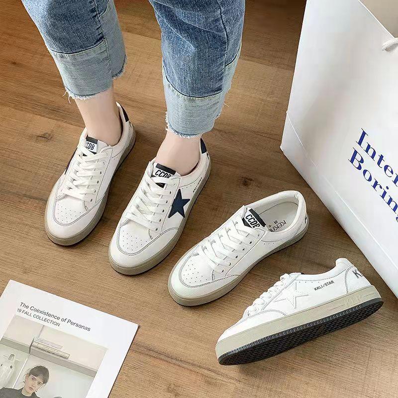 Women's Flat Bottom Shoes Spring Ins Small White Shoes High Street Student Shoes Casual All-match Shoes Ladies Skate Shoes