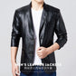Leather Suit Men's Business Casual Young Middle-aged Leather Men's Jacket Jacket Large Size Plus Velvet