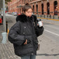 Winter Padded Jacket Women's Short Thick Padded Jacket Loose Korean Bread Jacket Hooded with Fur Lady Top Clothing