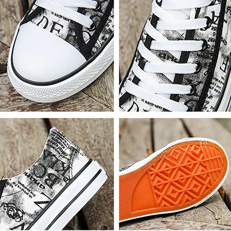 Student Men's Canvas Casual Breathable Sports Shoes Versatile Men's Breathable Canvas Shoes