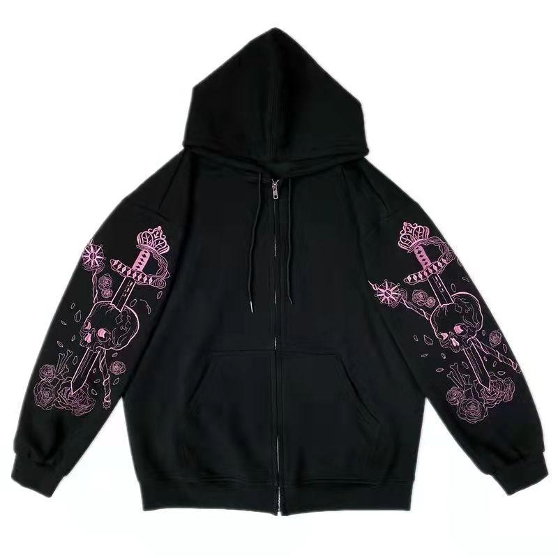 New arrival Autumn Winter Women Japanese Harajuku Preppy Style embroidered loose Baseball Long Sleeve Fashion Coat