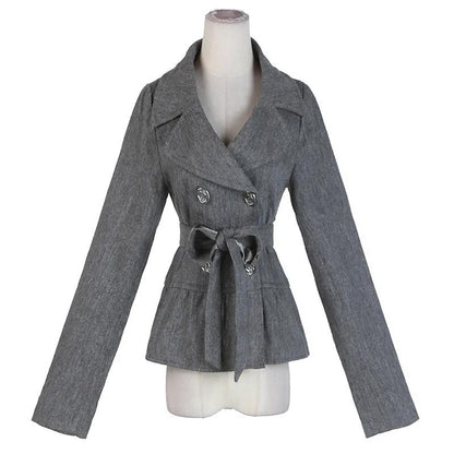 Short Windbreaker Women's Small Autumn and Winter Slim Slimming Leisure Jacket with Belt