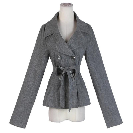 Short Windbreaker Women's Small Autumn and Winter Slim Slimming Leisure Jacket with Belt